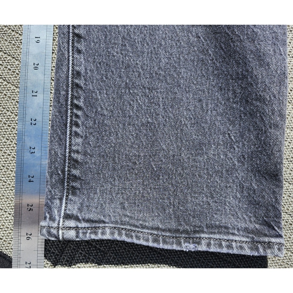 Levi's Ribcage Straight Premium Jeans Ankle Women's Size 28 Black Grey High Rise - Picture 9 of 10